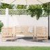 Juego de muebles de jardín 3 piezas madera maciza de pino