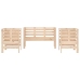 Juego de muebles de jardín 3 piezas madera maciza de pino
