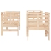 Juego de muebles de jardín 3 piezas madera maciza de pino