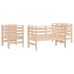 Juego de muebles de jardín 3 piezas madera maciza de pino
