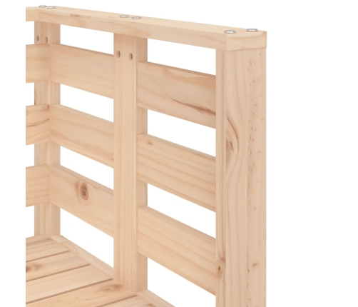 Juego de muebles de jardín 3 piezas madera maciza de pino