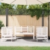 Juego de muebles de jardín 3 pzas madera maciza de pino blanco