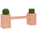 Banco con jardineras madera maciza de abeto Douglas 180x36x63cm