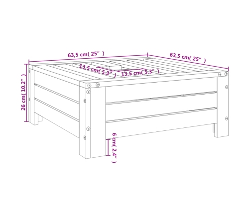 Cubierta para base de sombrilla madera maciza de pino blanco