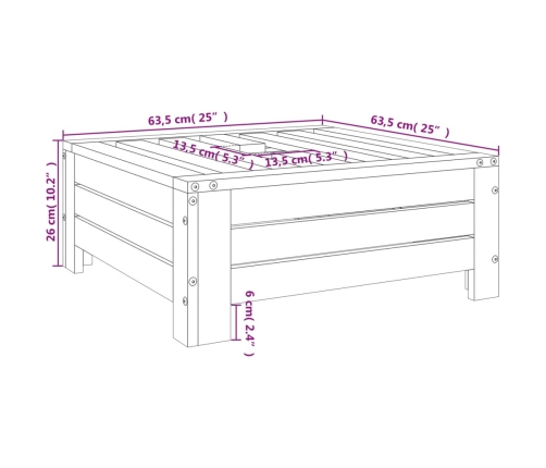 Cubierta para base de sombrilla madera maciza de pino negro