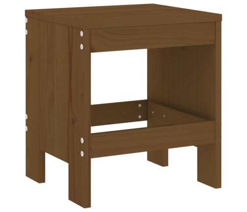 vidaXL Taburetes de jardín 2 uds madera pino marrón miel 40x36x45 cm