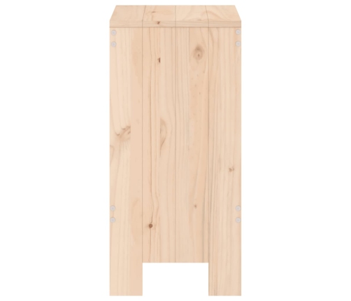 Taburetes altos de cocina 2 uds madera maciza pino 40x36x75 cm