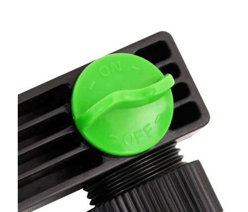 Adaptador para grifo de 4 vías ABS & PP verde negro 19,5x6x11cm