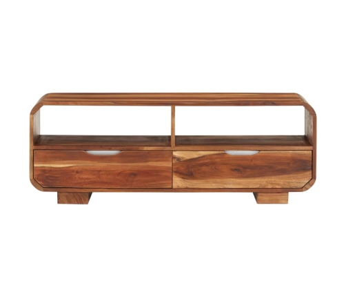 Mueble de TV madera maciza de acacia 110x30x40 cm