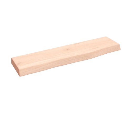 Estante de pared madera maciza de roble sin tratar 40x10x2 cm