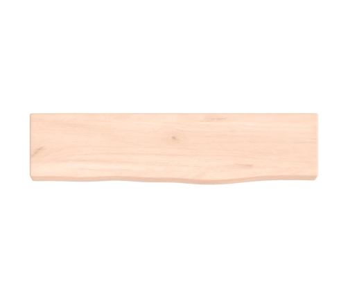 Estante de pared madera maciza de roble sin tratar 40x10x2 cm