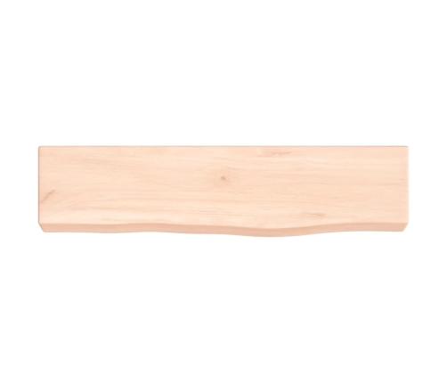 Estante de pared madera maciza de roble sin tratar 40x10x4 cm