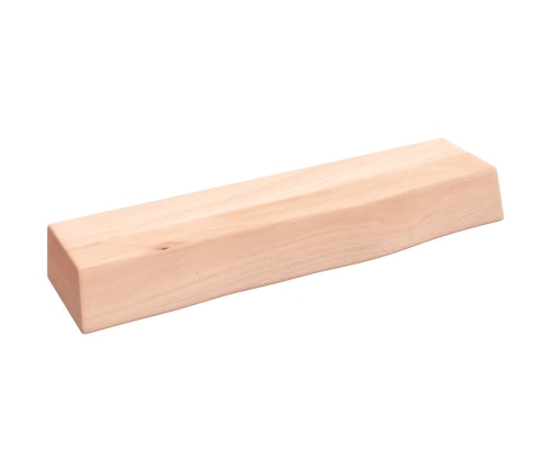 Estante de pared madera maciza de roble sin tratar 40x10x6 cm