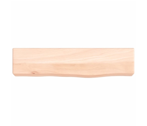 Estante de pared madera maciza de roble sin tratar 40x10x6 cm