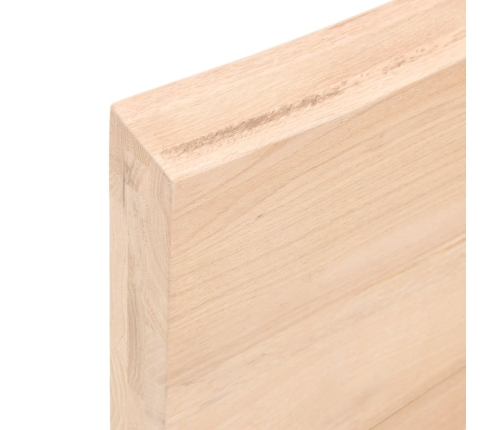 Estante de pared madera maciza de roble sin tratar 40x10x6 cm