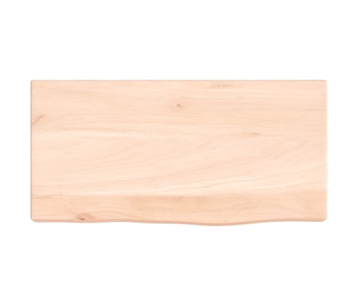 Estante de pared madera maciza de roble sin tratar 40x20x4 cm