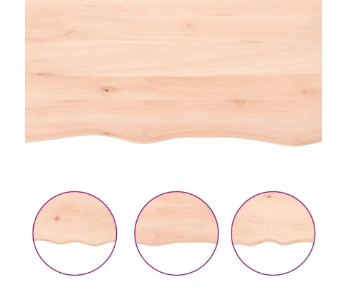 Estante de pared madera maciza de roble sin tratar 40x20x4 cm