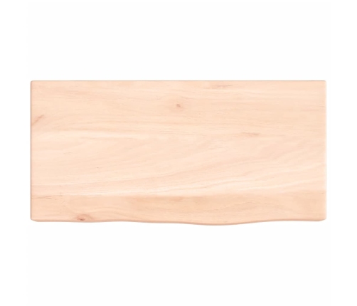 vidaXL Estante de pared madera maciza de roble sin tratar 40x20x6 cm