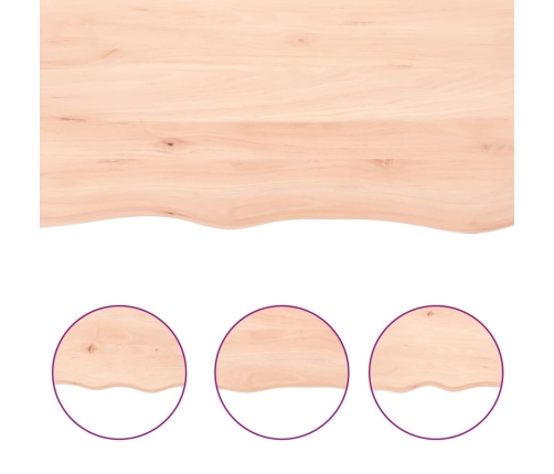 vidaXL Estante de pared madera maciza de roble sin tratar 40x20x6 cm