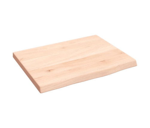 Estante de pared madera maciza de roble sin tratar 40x30x2 cm