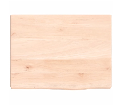 Estante de pared madera maciza de roble sin tratar 40x30x2 cm