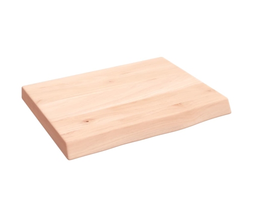 Estante de pared madera maciza roble sin tratar 40x30x(2-4) cm