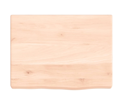 Estante de pared madera maciza roble sin tratar 40x30x(2-4) cm