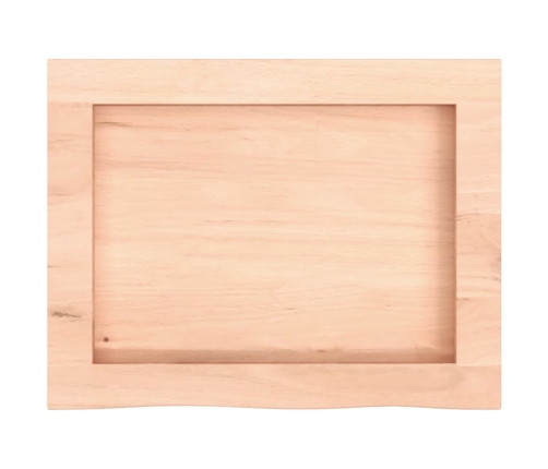 Estante de pared madera maciza roble sin tratar 40x30x(2-4) cm