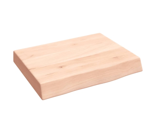 Estante de pared madera maciza roble sin tratar 40x30x(2-6) cm