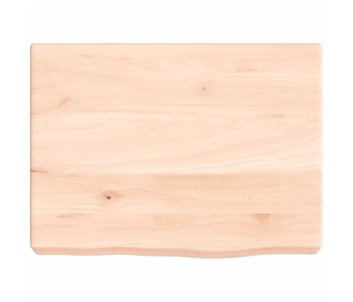 Estante de pared madera maciza roble sin tratar 40x30x(2-6) cm