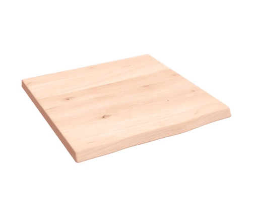 Estante de pared madera maciza de roble sin tratar 40x40x2 cm