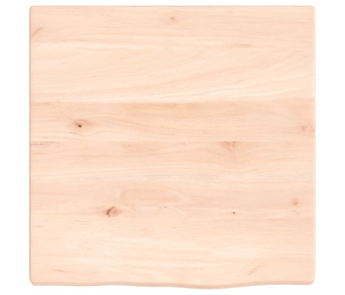 Estante de pared madera maciza de roble sin tratar 40x40x2 cm