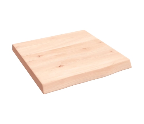 Estante de pared madera maciza roble sin tratar 40x40x(2-4) cm