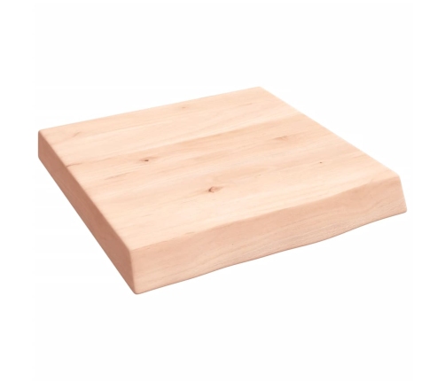 Estante de pared madera maciza roble sin tratar 40x40x(2-6) cm