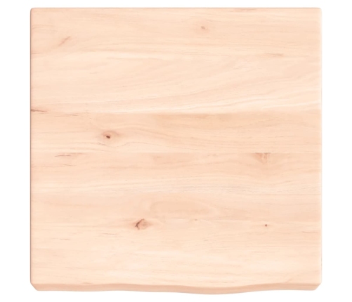 Estante de pared madera maciza roble sin tratar 40x40x(2-6) cm