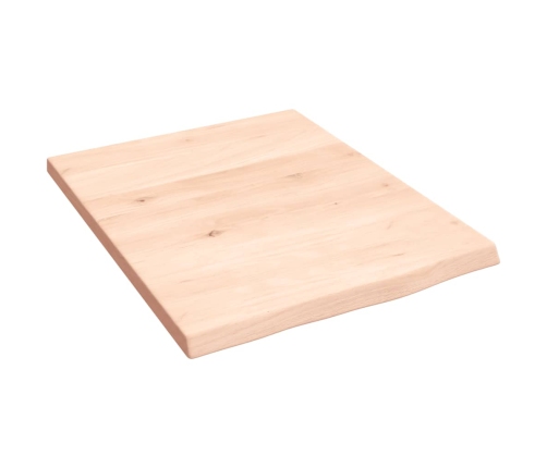 vidaXL Estante de pared madera maciza de roble sin tratar 40x50x2 cm