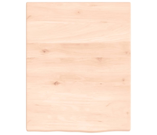 vidaXL Estante de pared madera maciza de roble sin tratar 40x50x2 cm