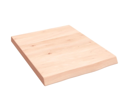 vidaXL Estante de pared madera maciza roble sin tratar 40x50x(2-4) cm