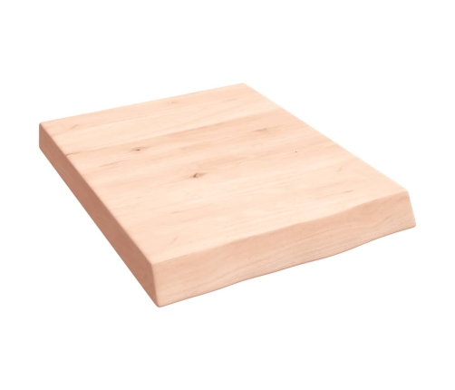 Estante de pared madera maciza roble sin tratar 40x50x(2-6) cm