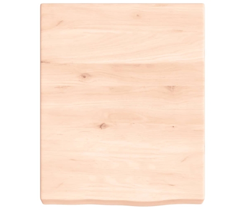 Estante de pared madera maciza roble sin tratar 40x50x(2-6) cm