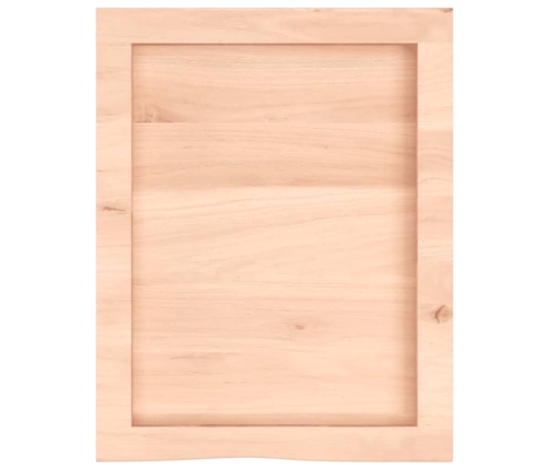 Estante de pared madera maciza roble sin tratar 40x50x(2-6) cm