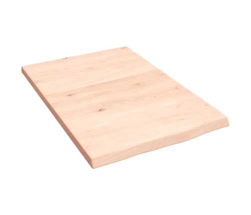 Estante de pared madera maciza de roble sin tratar 40x60x2 cm