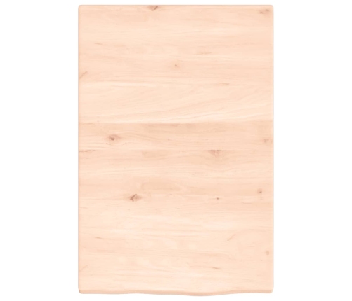 Estante de pared madera maciza de roble sin tratar 40x60x2 cm