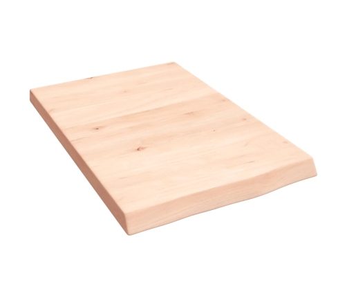 Estante de pared madera maciza roble sin tratar 40x60x(2-4) cm