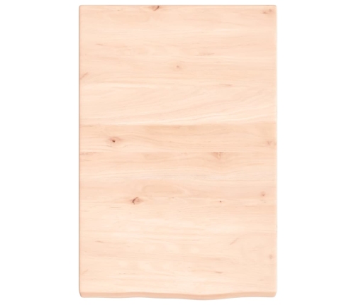 Estante de pared madera maciza roble sin tratar 40x60x(2-4) cm