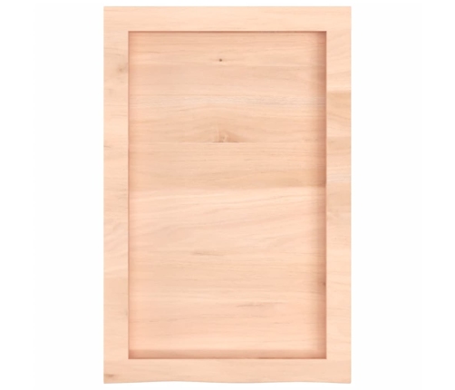 Estante de pared madera maciza roble sin tratar 40x60x(2-4) cm