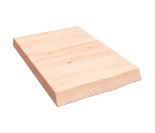 Estante de pared madera maciza roble sin tratar 40x60x(2-6) cm