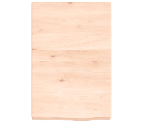 Estante de pared madera maciza roble sin tratar 40x60x(2-6) cm