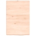 Estante de pared madera maciza roble sin tratar 40x60x(2-6) cm