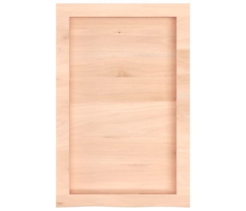 Estante de pared madera maciza roble sin tratar 40x60x(2-6) cm